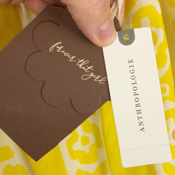 Anthropologie Forever That Girl Beach Halter Dress Womens XS Yellow Tunic Lined - Picture 7 of 11